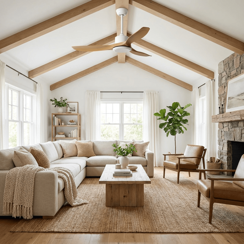 Amelia | Minimalist Ceiling Fan with Reversible Motor & Remote Control 5
