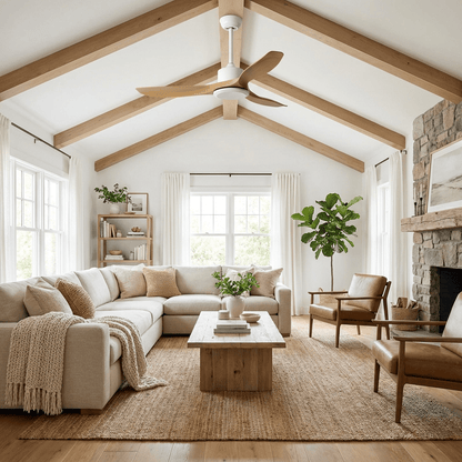 Amelia | Minimalist Ceiling Fan with Reversible Motor & Remote Control 5