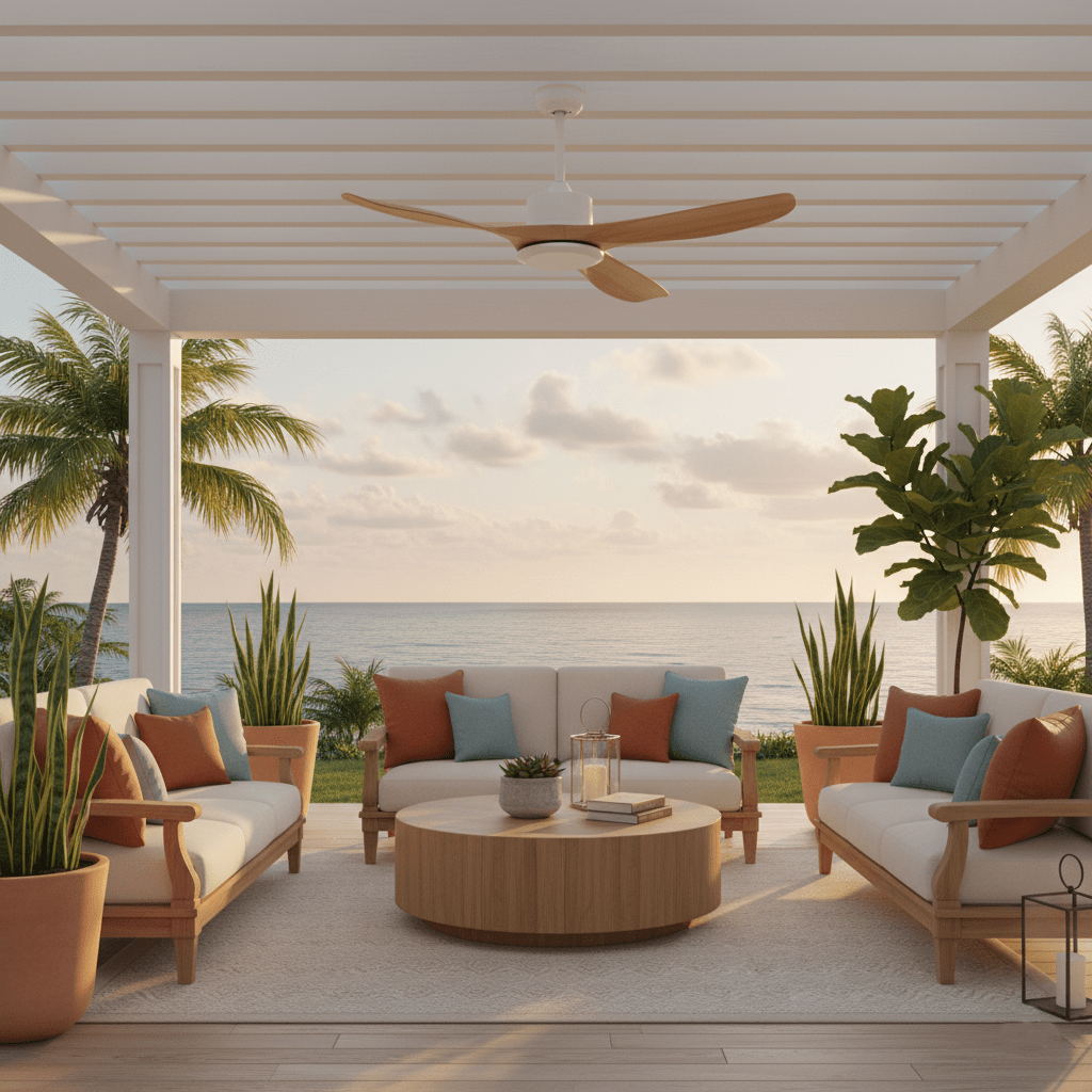 Amelia | Minimalist Ceiling Fan with Reversible Motor & Remote Control 6