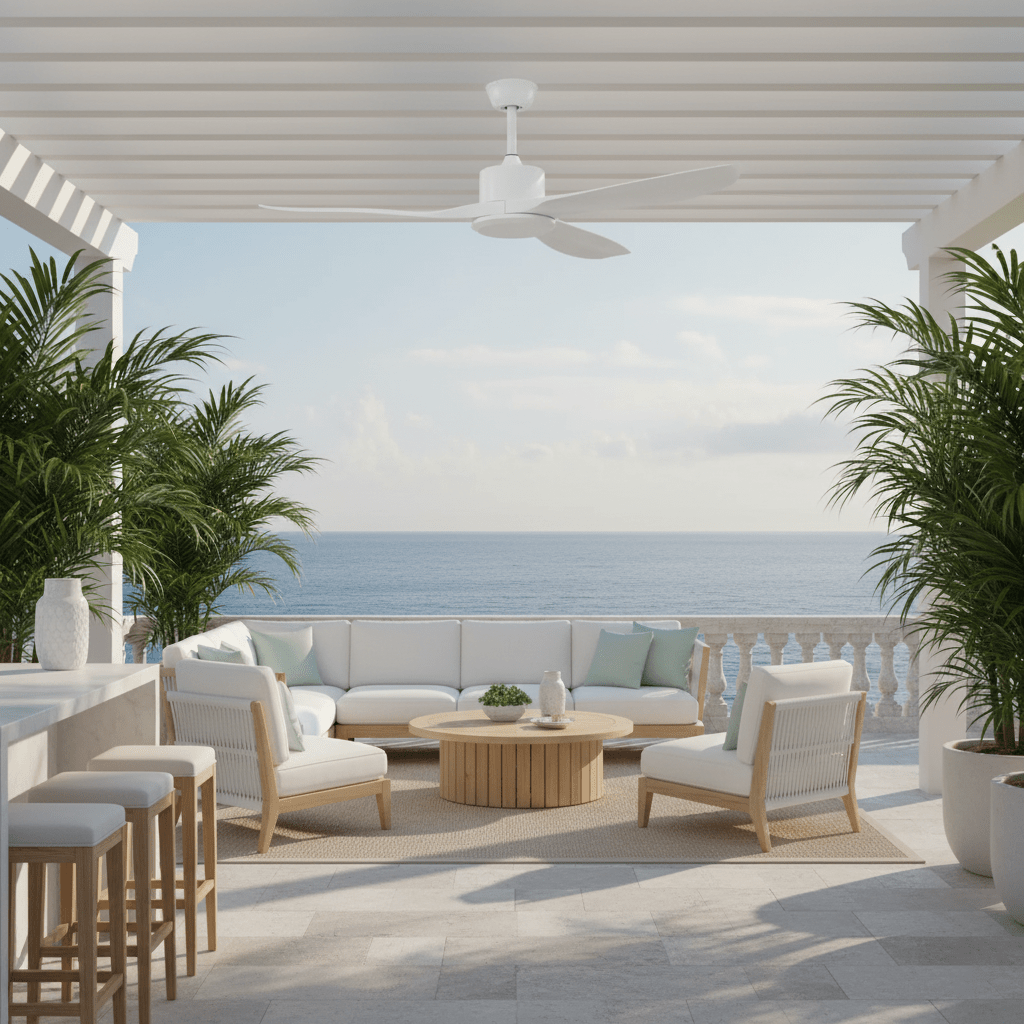 Amelia | Minimalist Ceiling Fan with Reversible Motor & Remote Control 7