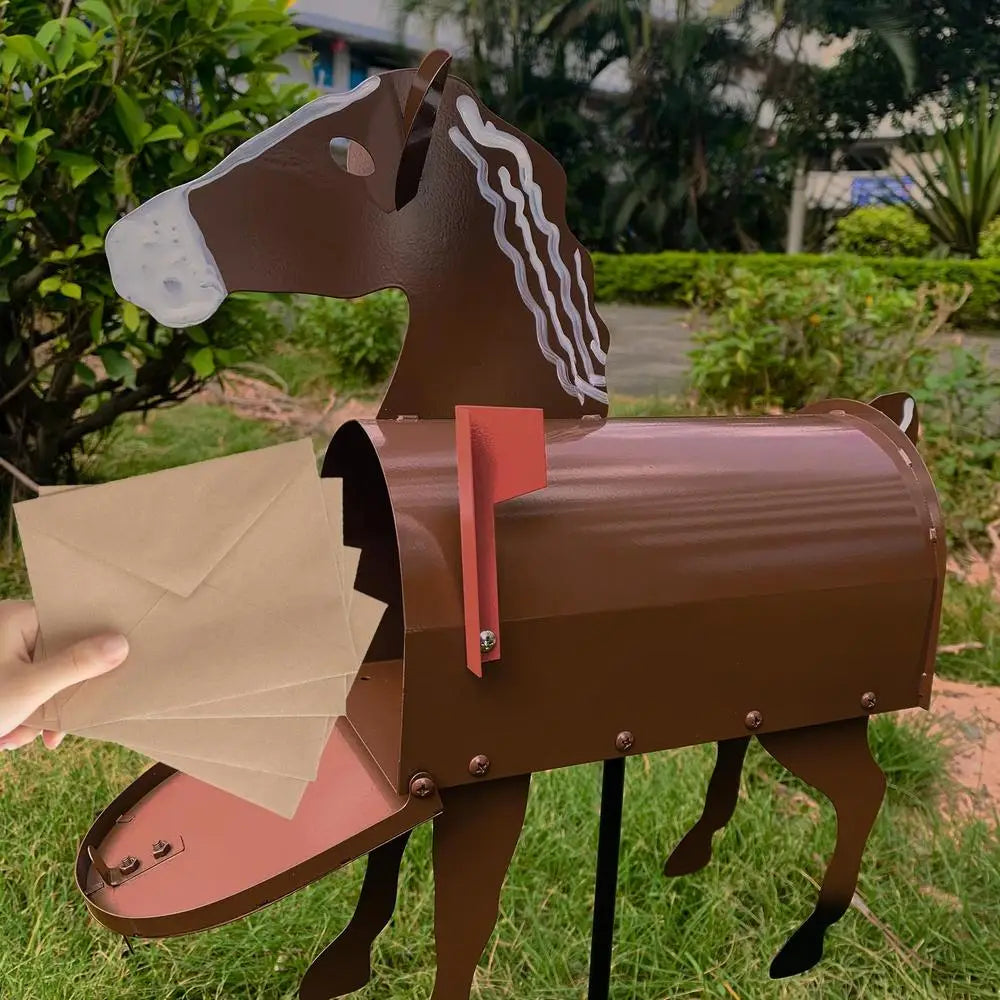 Animal Sculpture Mailbox | Handmade Metal Post Box for Outdoor Decor 2