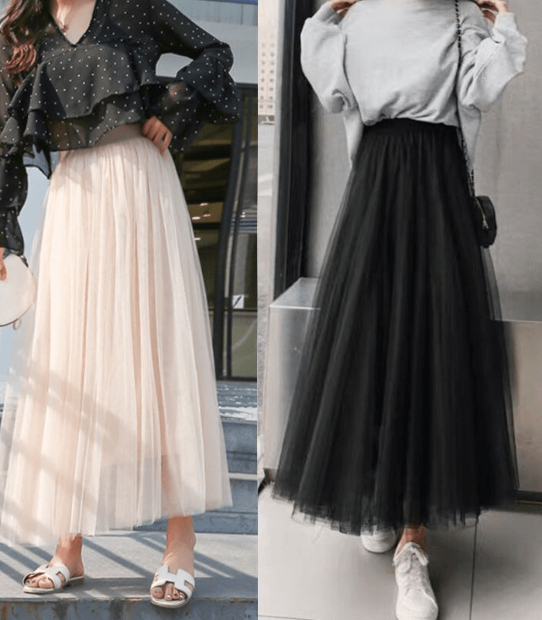 Ankle Length Women's Tulle Skirt | Layered Mesh for Elegant Flow 2