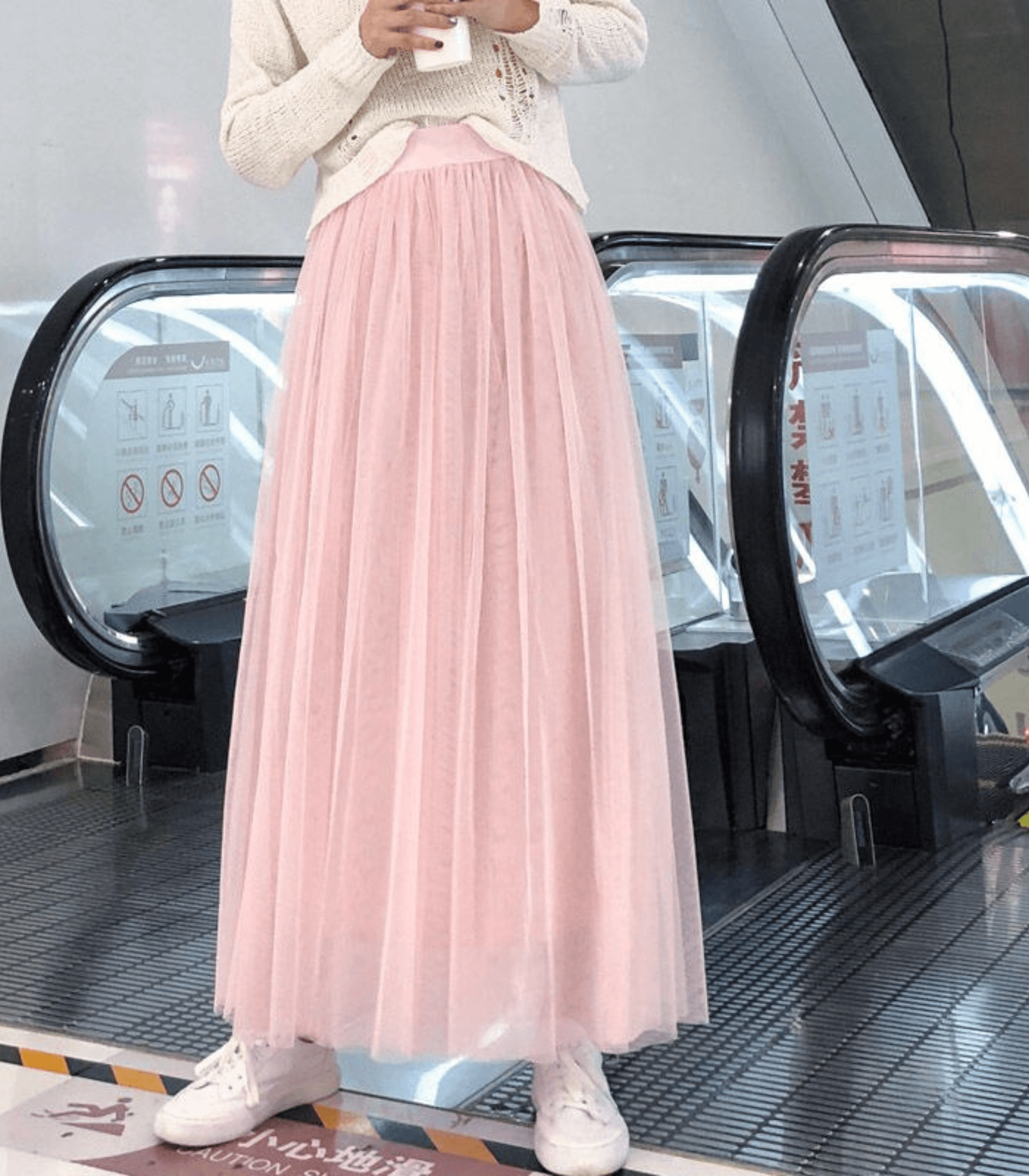 Ankle Length Women's Tulle Skirt | Layered Mesh for Elegant Flow 7