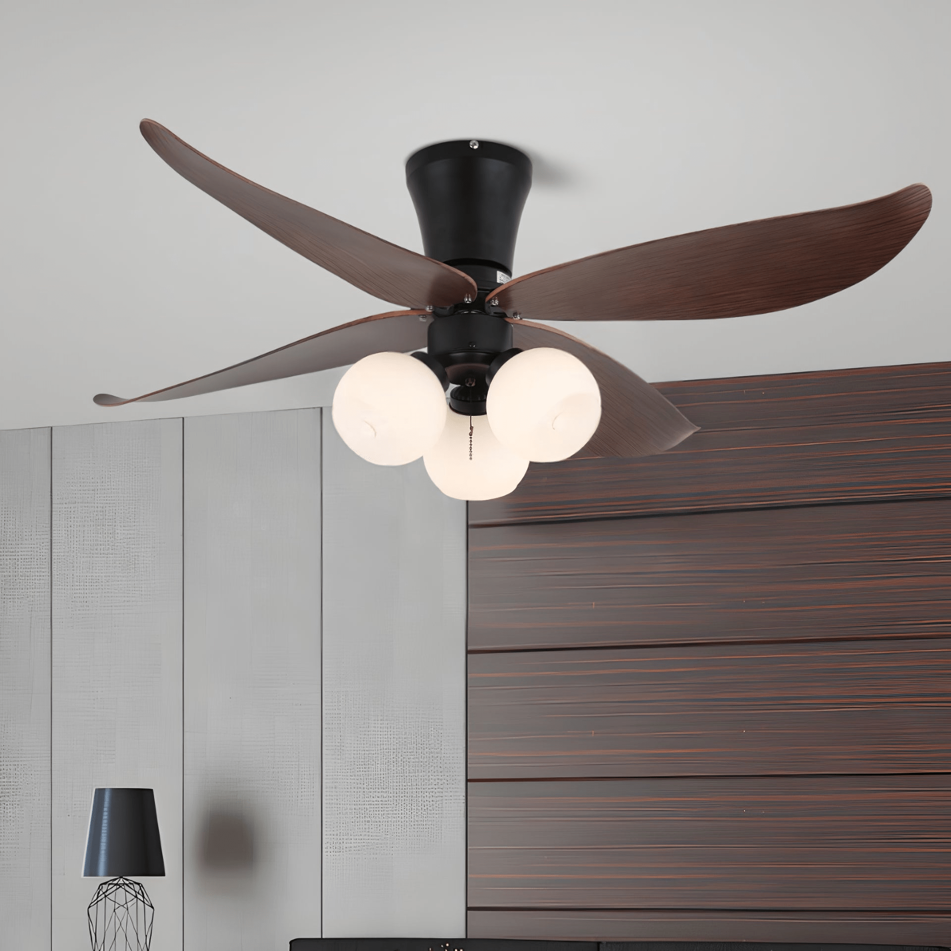 Arbora Bloom | Ceiling Fan Light with Petal-Shaped Wooden Blades 2