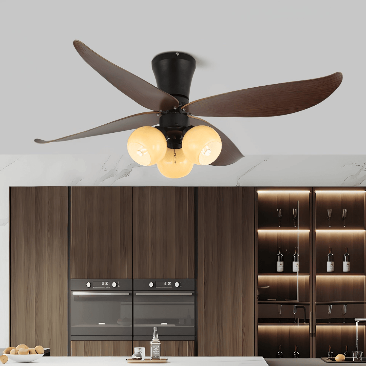 Arbora Bloom | Ceiling Fan Light with Petal-Shaped Wooden Blades 3