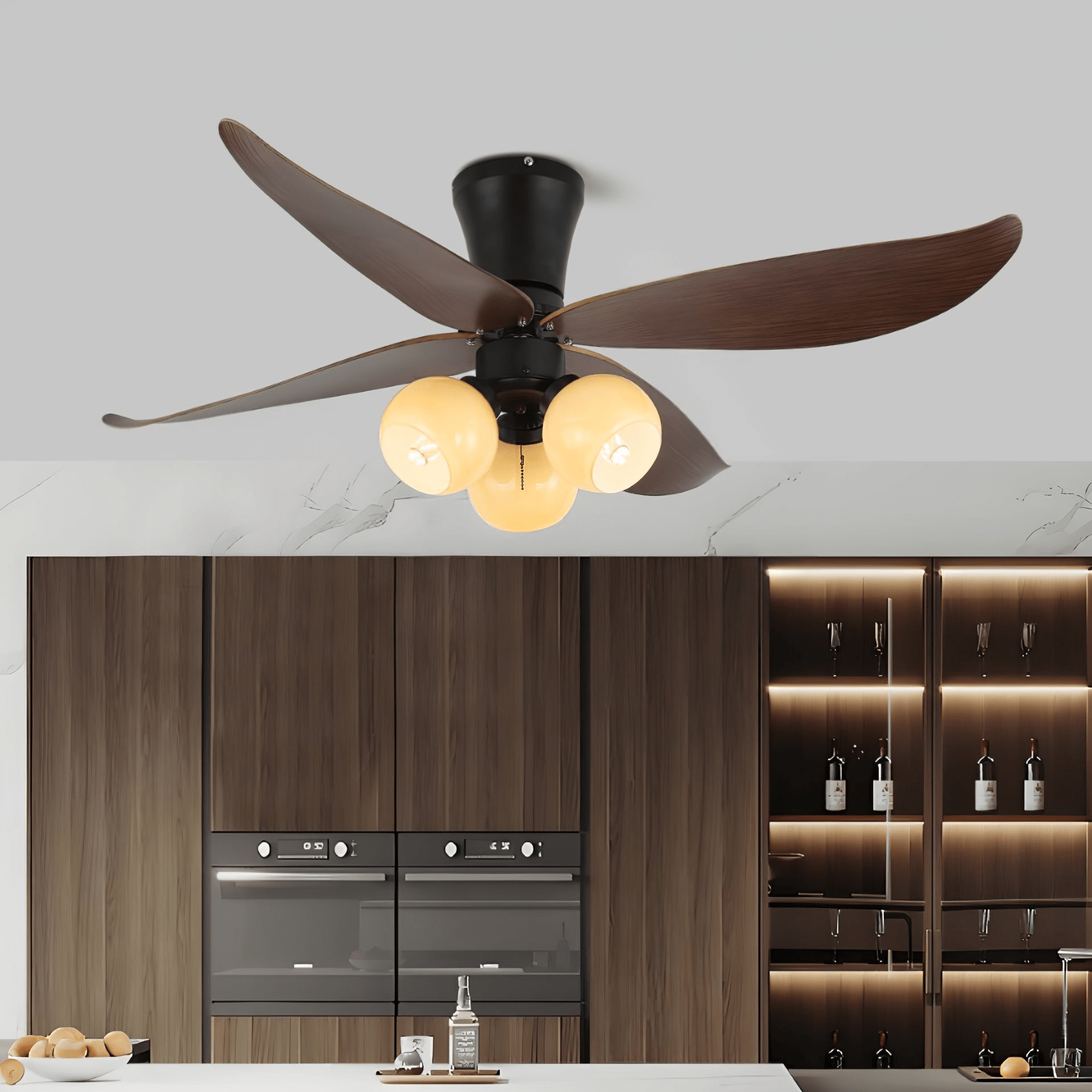 Arbora Bloom | Ceiling Fan Light with Petal-Shaped Wooden Blades 3