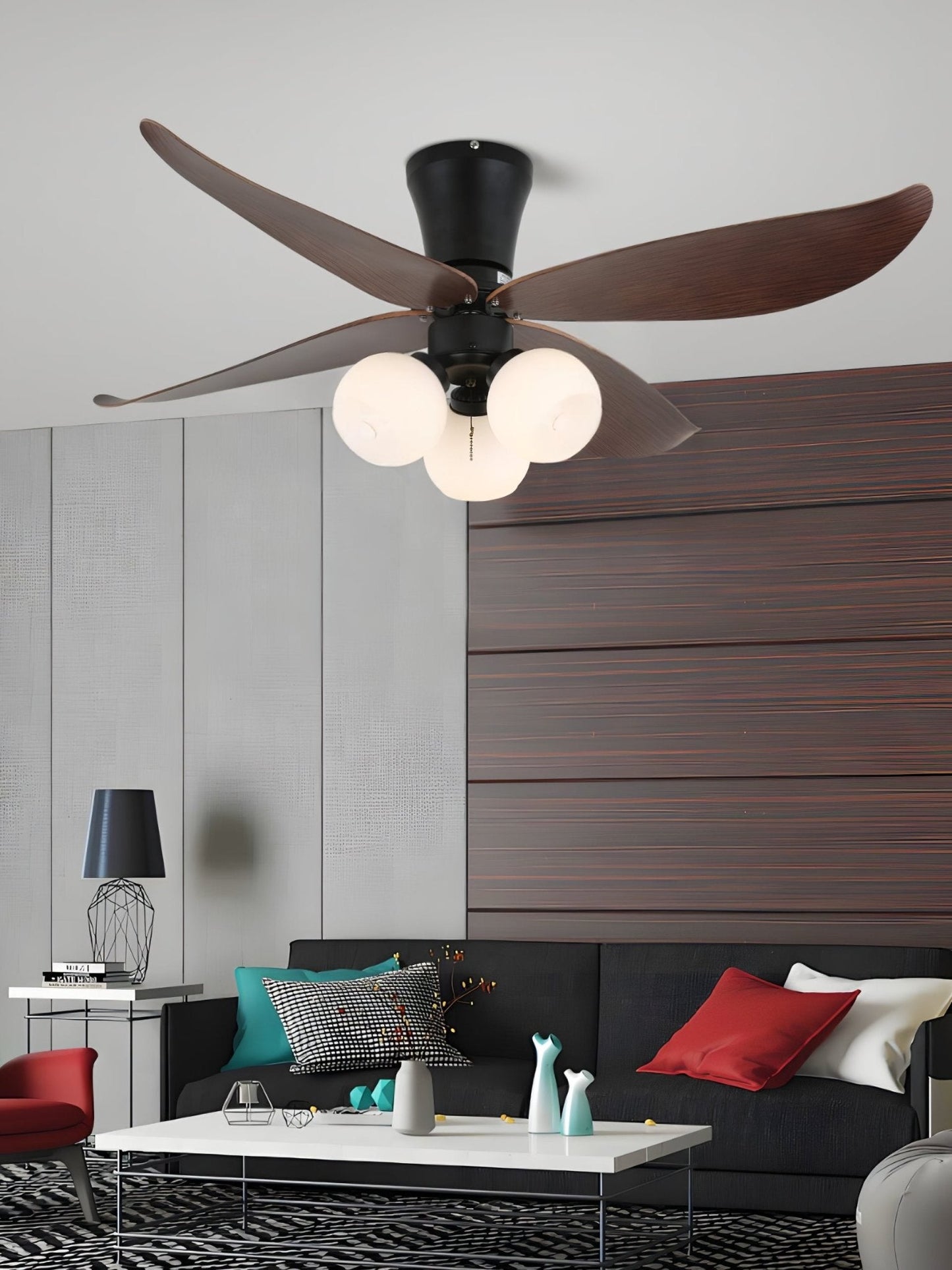 Arbora Bloom | Ceiling Fan Light with Petal-Shaped Wooden Blades 4