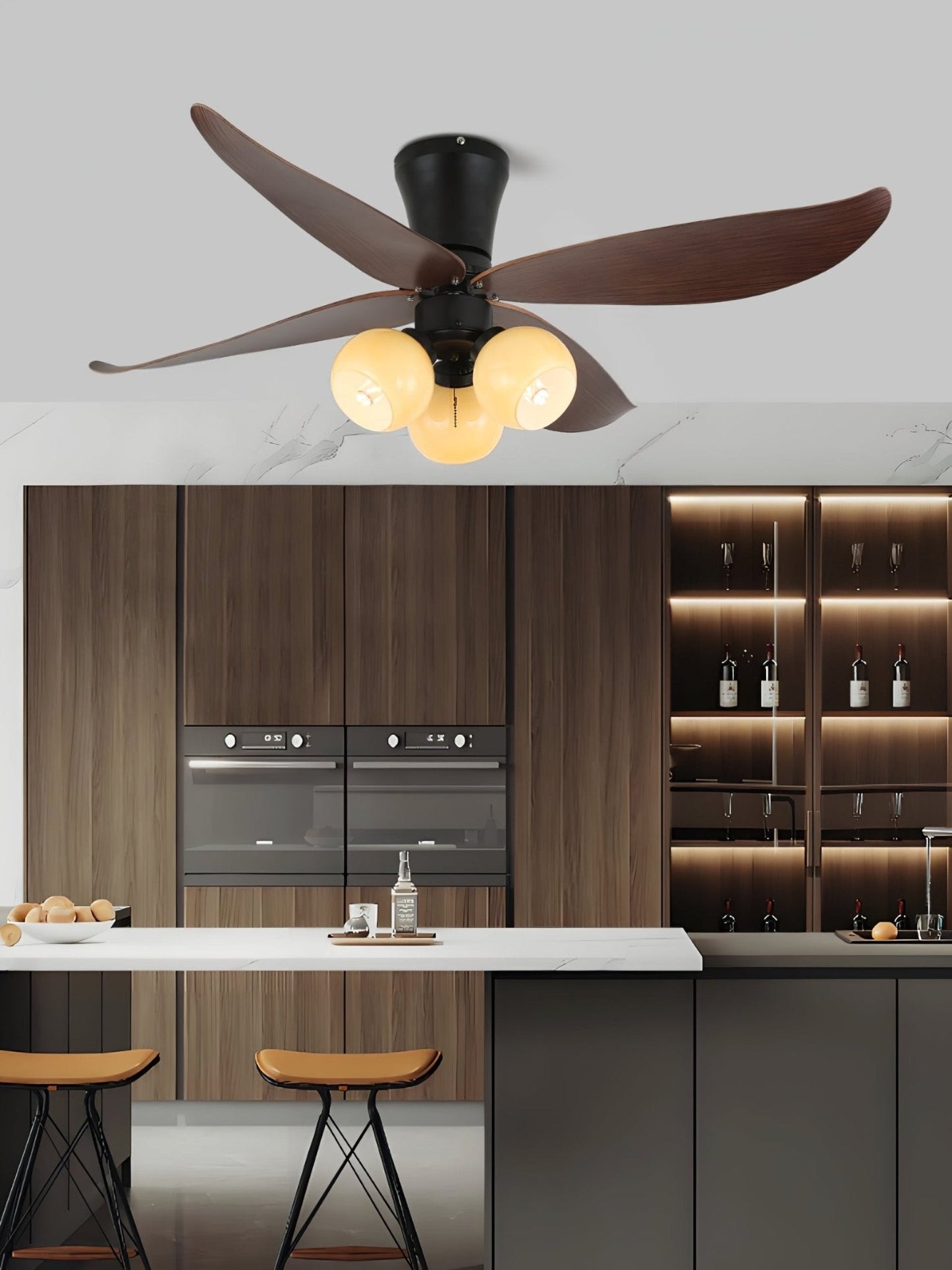 Arbora Bloom | Ceiling Fan Light with Petal-Shaped Wooden Blades 5