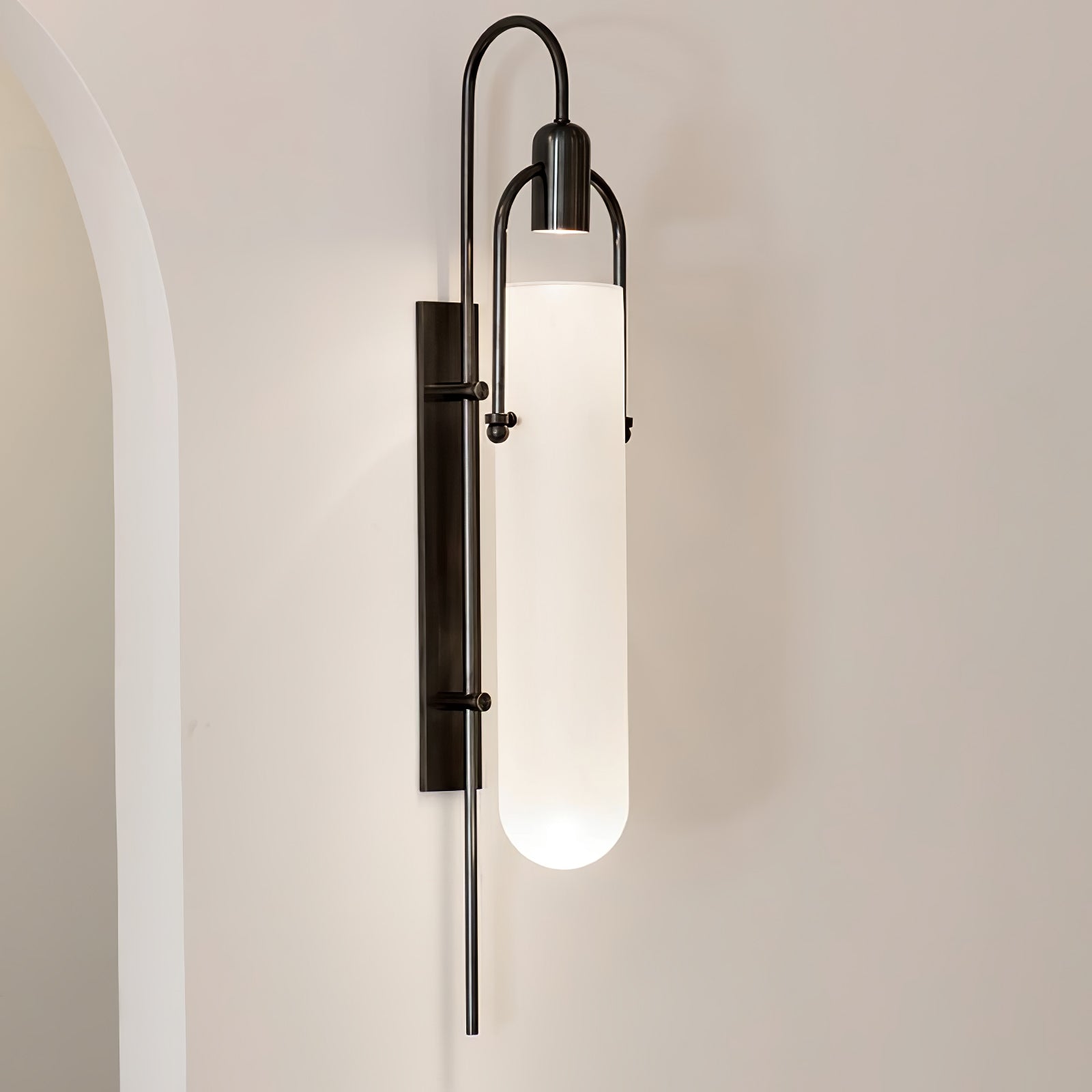 Arc Wall Lamp | Sleek Glass Design with Modern Matte Frame 5