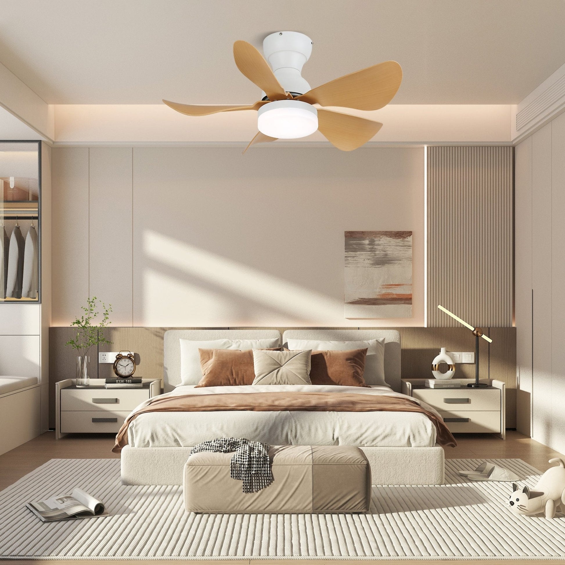 Arilia | 29 Ceiling Fan Light with 6-Speed Control & LED Integration 5