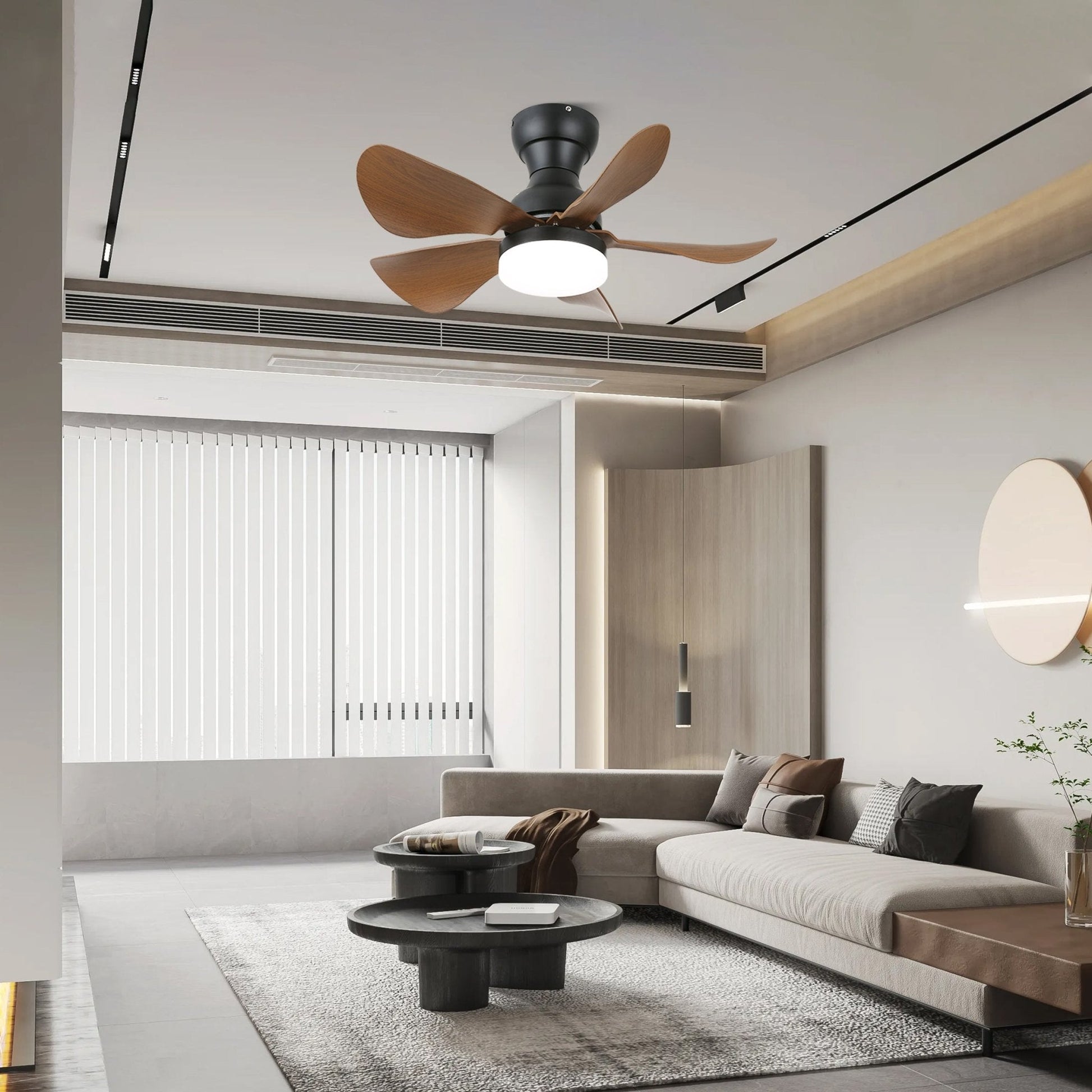 Arilia | 29 Ceiling Fan Light with 6-Speed Control & LED Integration 6