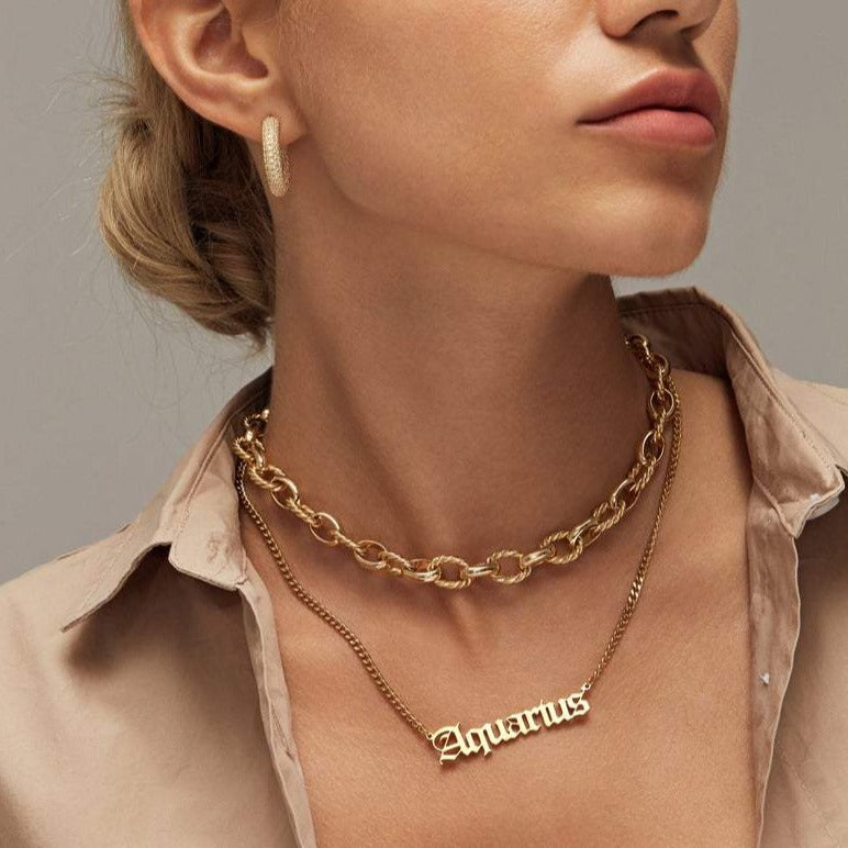 Astro Zodiac Necklace | Durable 18K Gold/Silver Plated Design 0