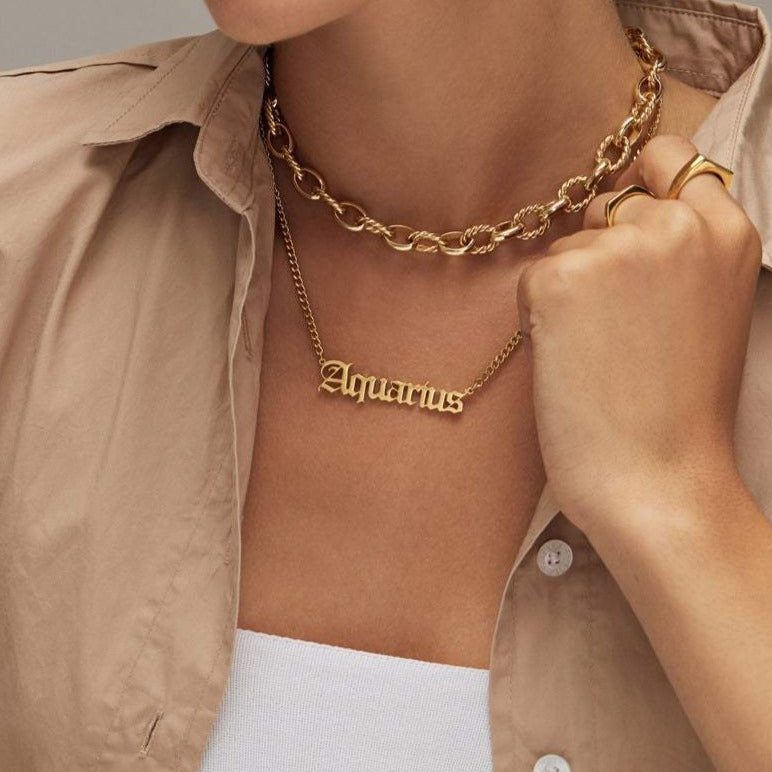Astro Zodiac Necklace | Durable 18K Gold/Silver Plated Design 5