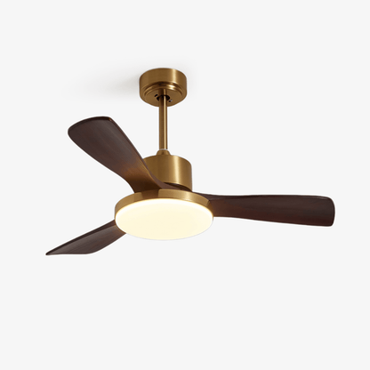 Aurevo | Ceiling Fan Light with Integrated LED and Wooden Blades 1