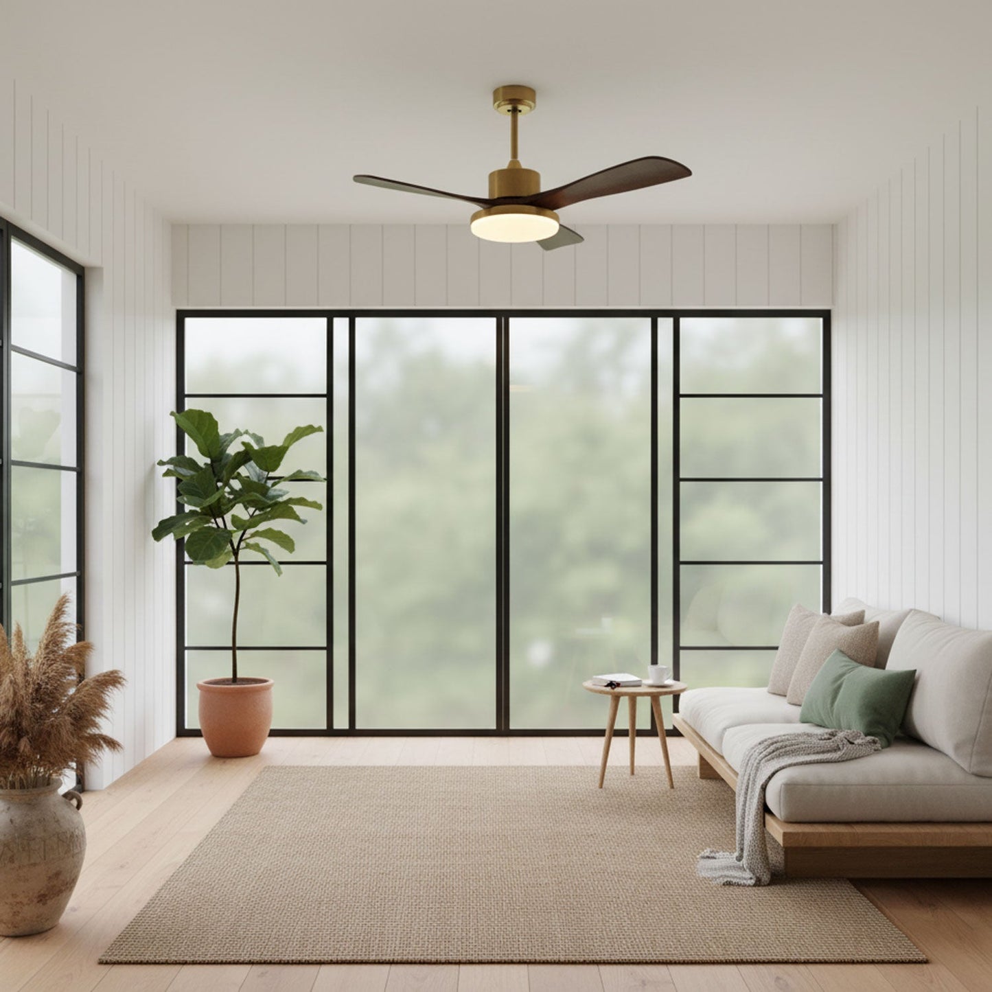 Aurevo | Ceiling Fan Light with Integrated LED and Wooden Blades 3