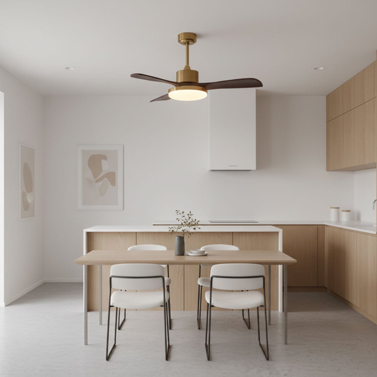 Aurevo | Ceiling Fan Light with Integrated LED and Wooden Blades 5