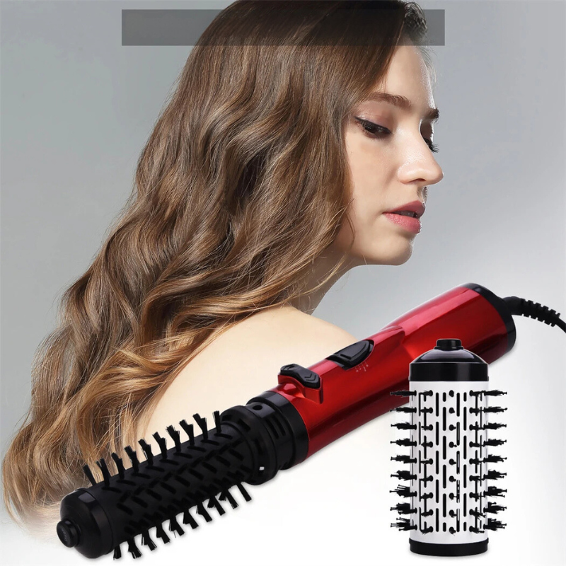 Auto-Rotating Hair Styler | 2-in-1 Ionic Round Brush for Effortless Volume 0