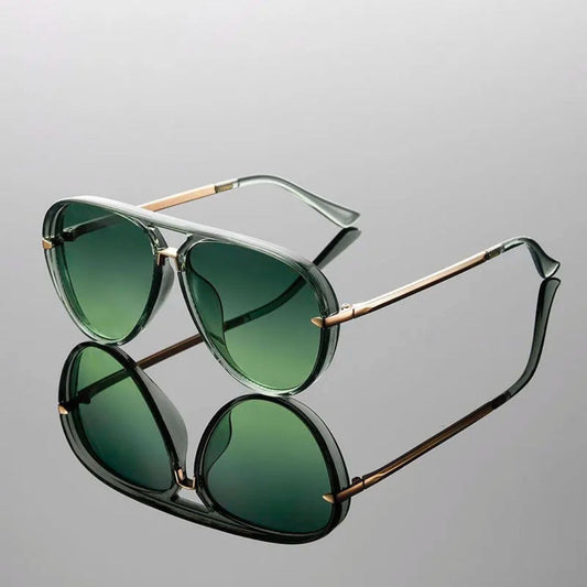 Aviator Sunglasses | Ultra-Lightweight Polished Acetate Frame with UV400 Lenses 0