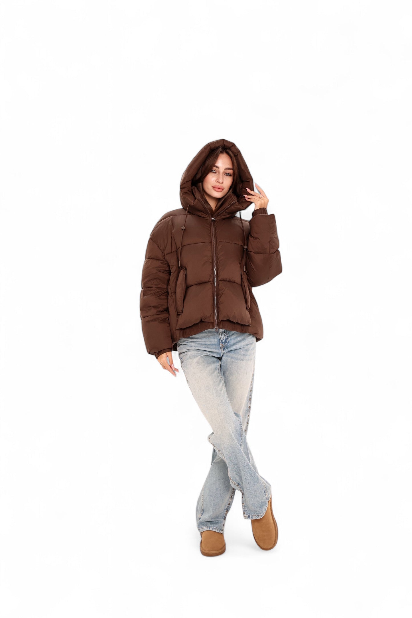 Giacca Imbottita Bio-Piuma Isolata al Cioccolato Fondente