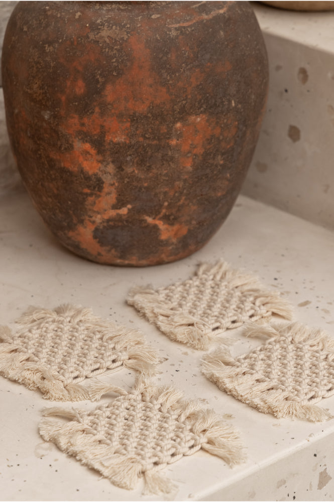 Kotak Macrame Coaster Set