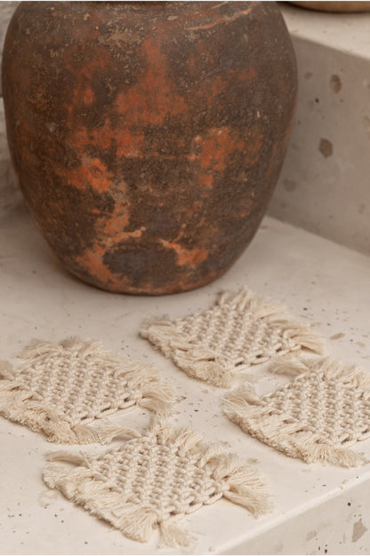 Kotak Macrame Coaster Set