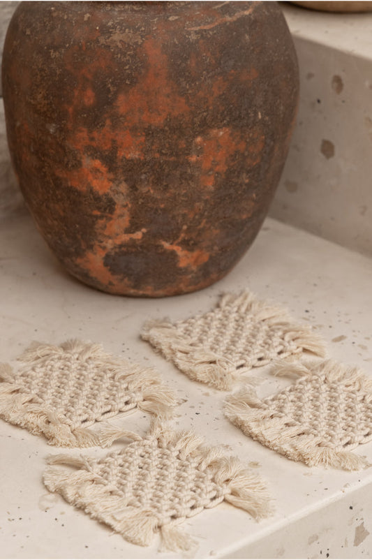 Kotak Macrame Coaster Set