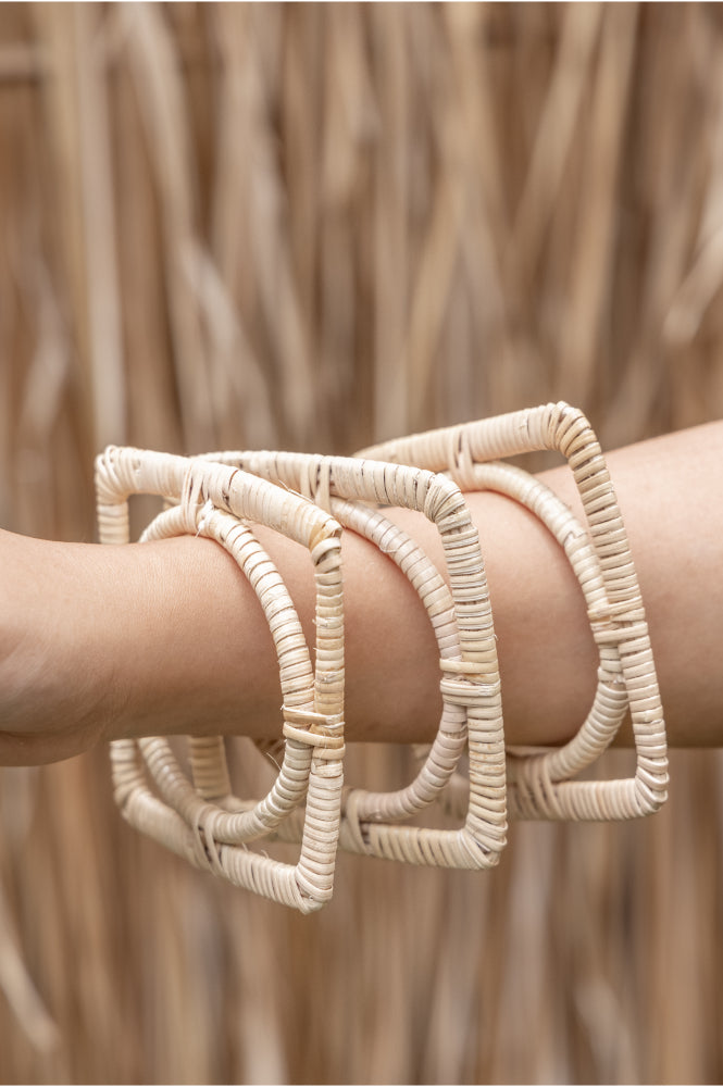 Rattan Bangle Assorted Set of 3