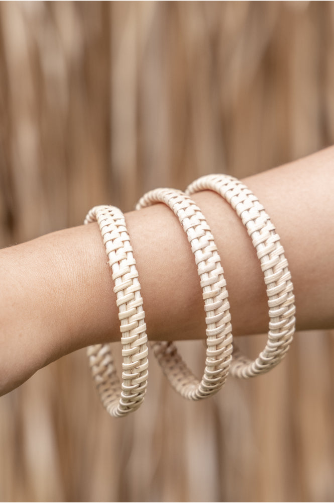 Rattan Bangle Assorted Set of 3