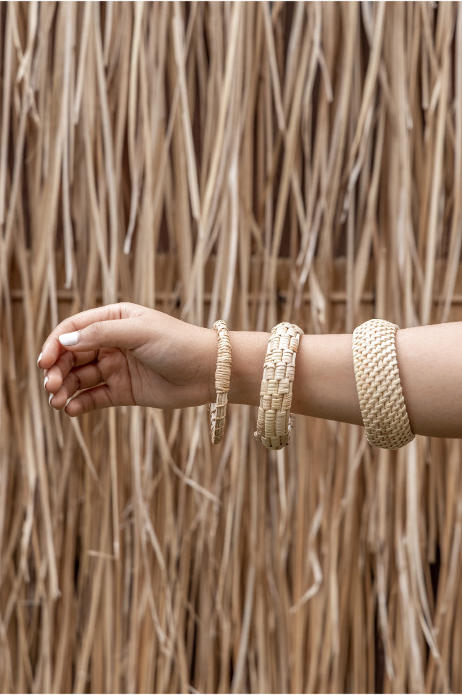 Rattan Bangle Assorted Set of 3