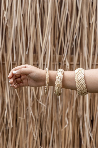 Rattan Bangle Assorted Set of 3