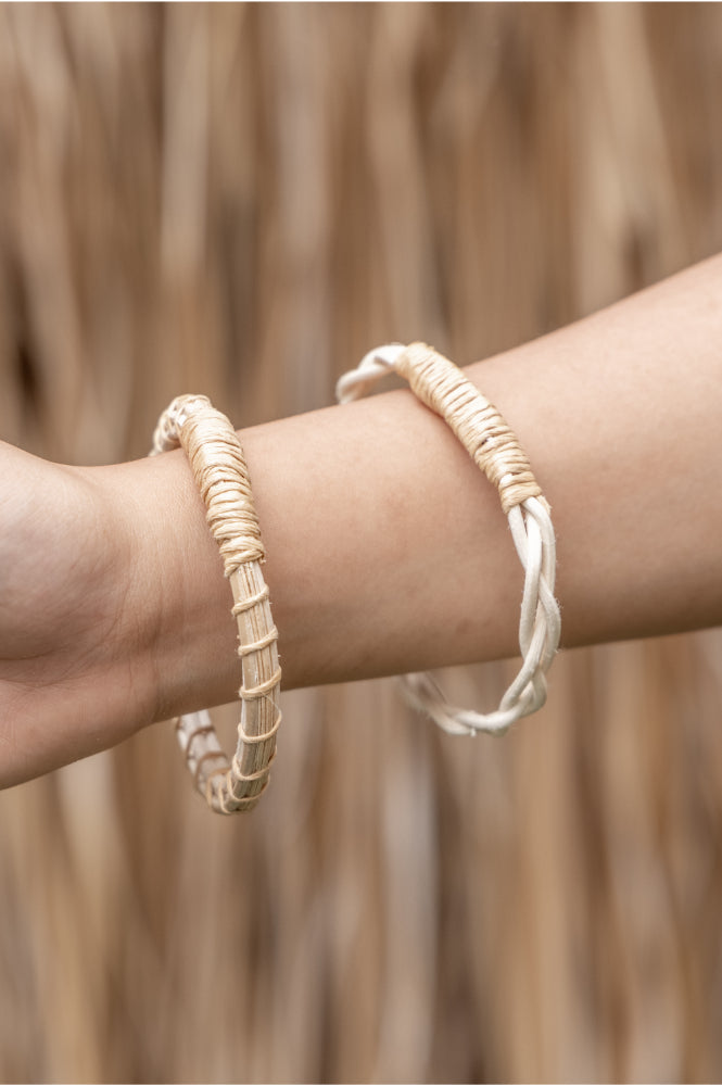 Rattan Bangle Assorted Set of 3