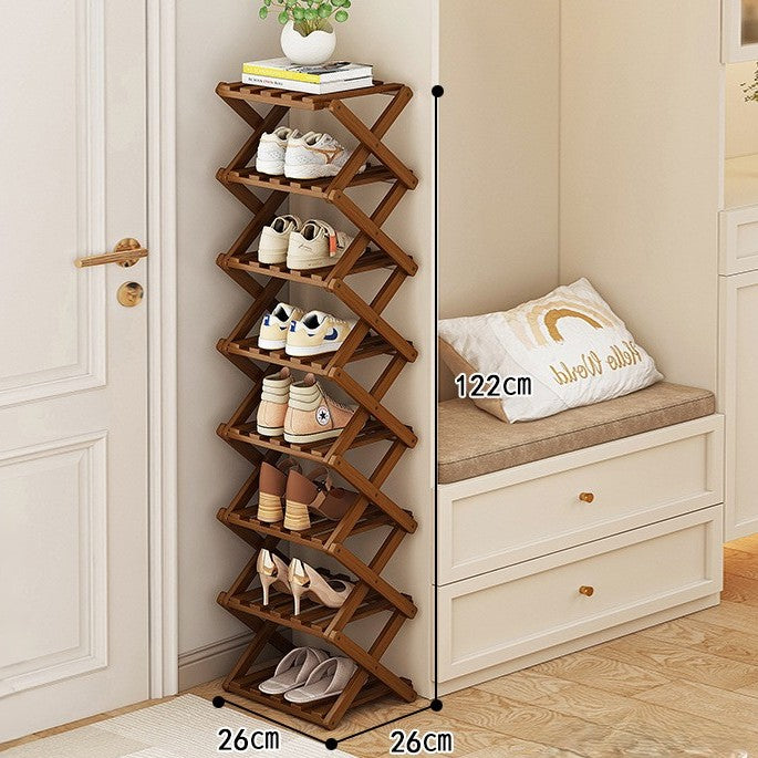 Bamboo Tiered Storage Rack | Foldable Design with Eco-Friendly Material | Space-Saving Organizer for Home Decor 12