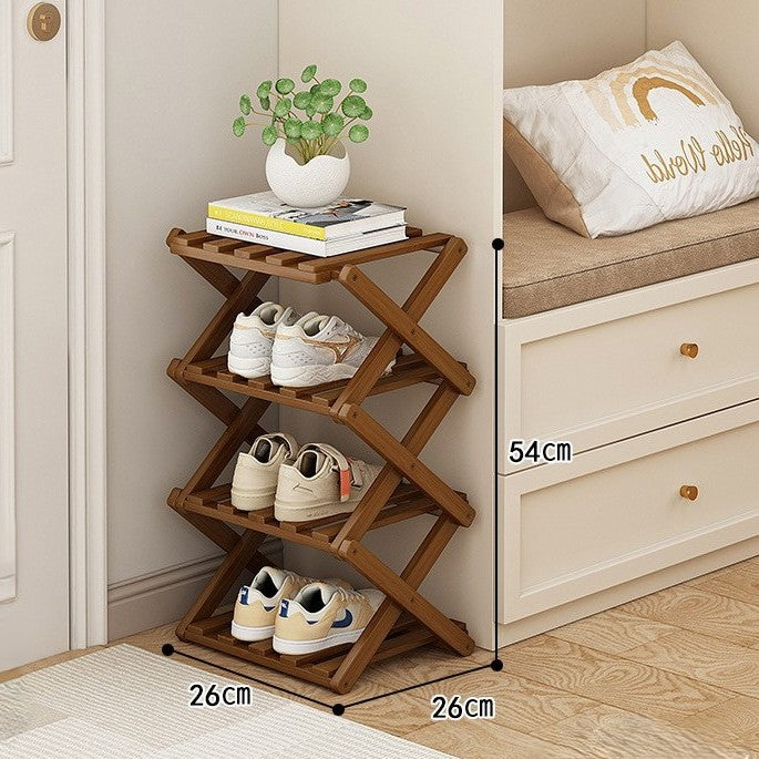 Bamboo Tiered Storage Rack | Foldable Design with Eco-Friendly Material | Space-Saving Organizer for Home Decor 13