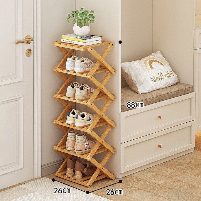 Bamboo Tiered Storage Rack | Foldable Design with Eco-Friendly Material | Space-Saving Organizer for Home Decor 16