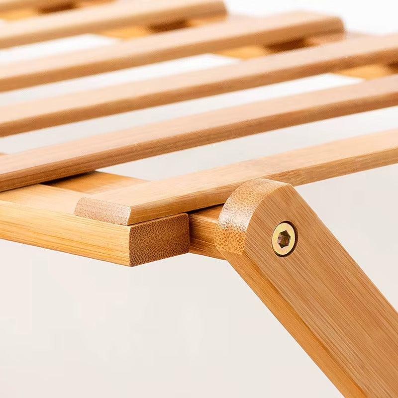 Bamboo Tiered Storage Rack | Foldable Design with Eco-Friendly Material | Space-Saving Organizer for Home Decor 3