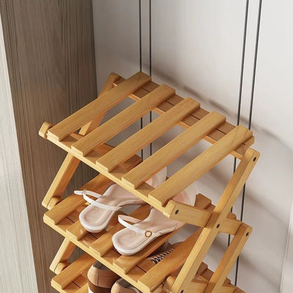Bamboo Tiered Storage Rack | Foldable Design with Eco-Friendly Material | Space-Saving Organizer for Home Decor 5