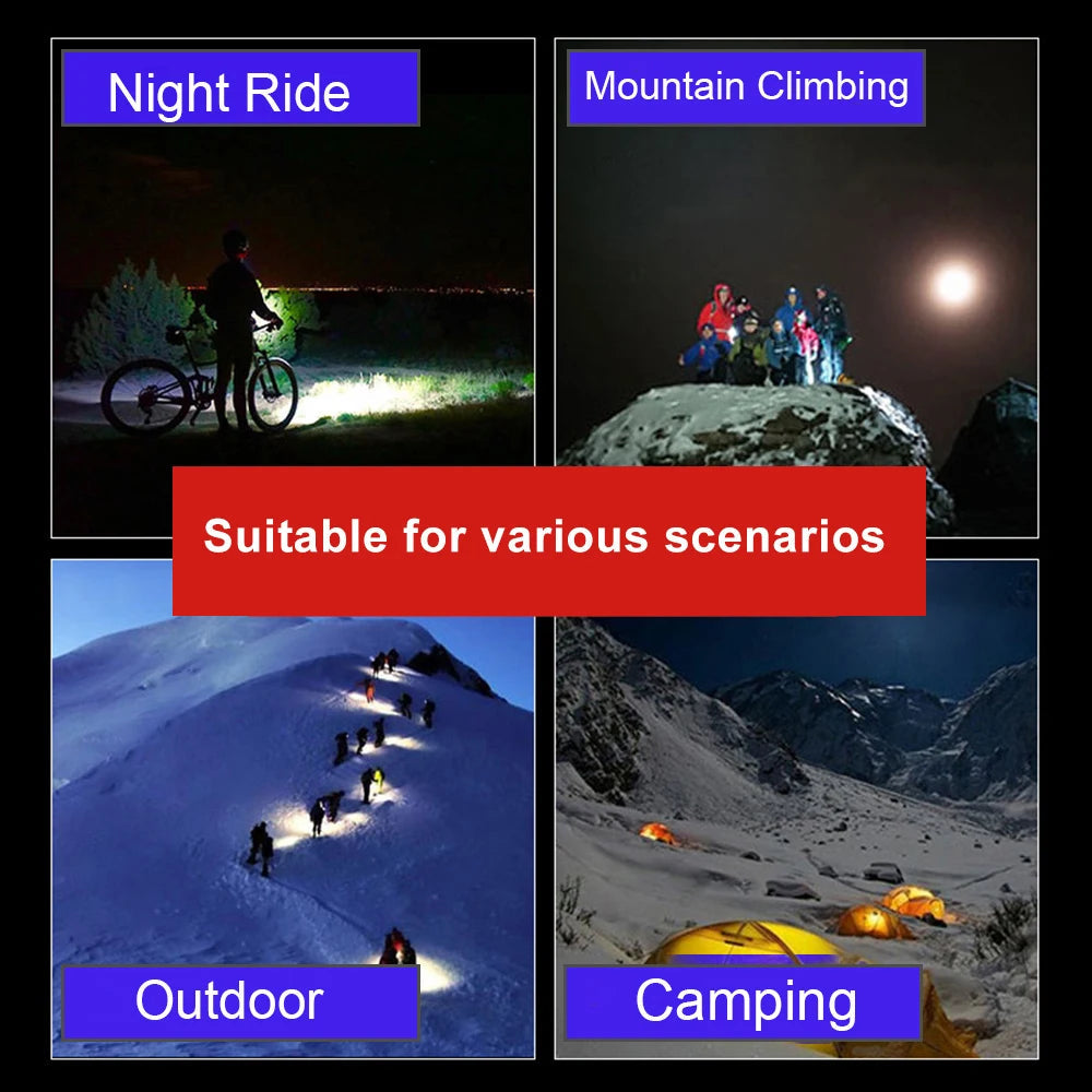 Bicycle Light Set | 1500 Lumens USB Rechargeable Headlight & Rear Light with 6 Modes for Night Riding Safety 2