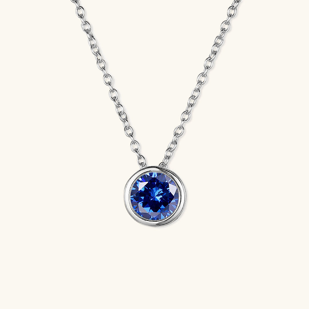 Birthstone Necklace | Personalized Gold Pendant with Gemstone 11