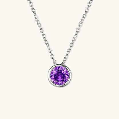 Birthstone Necklace | Personalized Gold Pendant with Gemstone 12