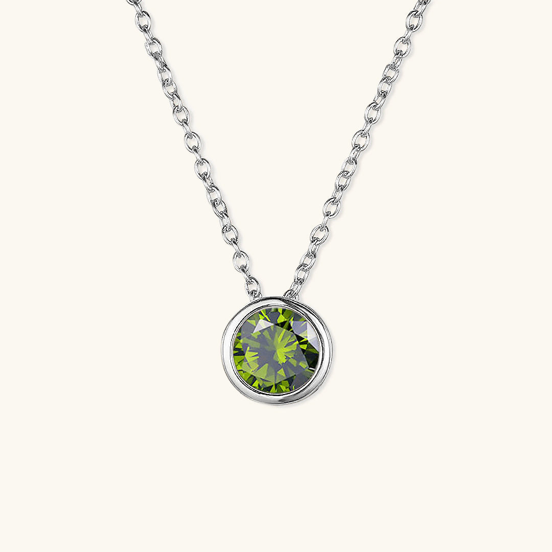 Birthstone Necklace | Personalized Gold Pendant with Gemstone 13