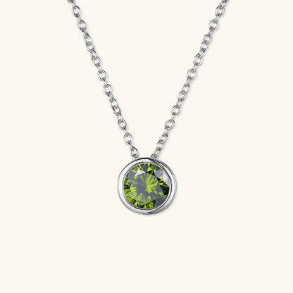 Birthstone Necklace | Personalized Gold Pendant with Gemstone 13