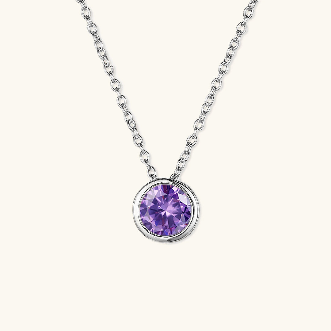 Birthstone Necklace | Personalized Gold Pendant with Gemstone 14