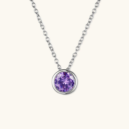 Birthstone Necklace | Personalized Gold Pendant with Gemstone 14