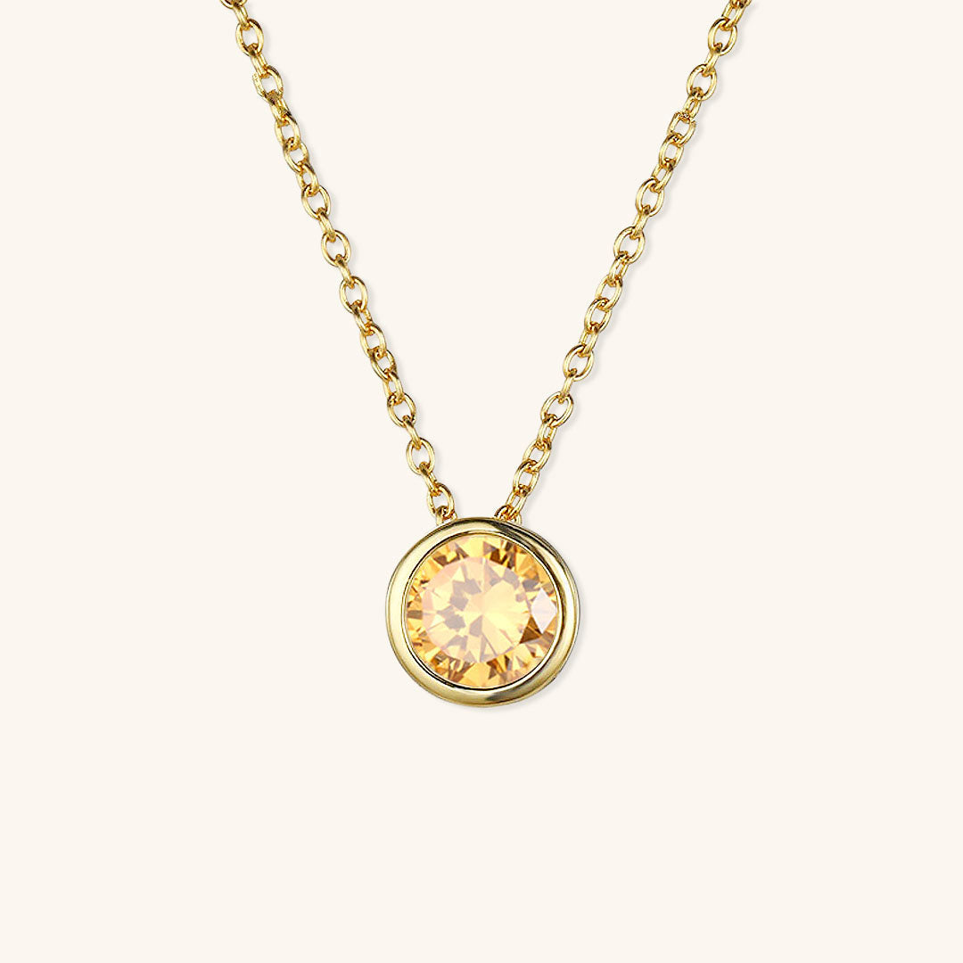 Birthstone Necklace | Personalized Gold Pendant with Gemstone 15