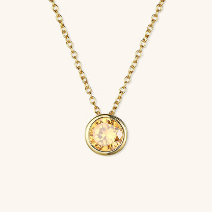 Birthstone Necklace | Personalized Gold Pendant with Gemstone 15