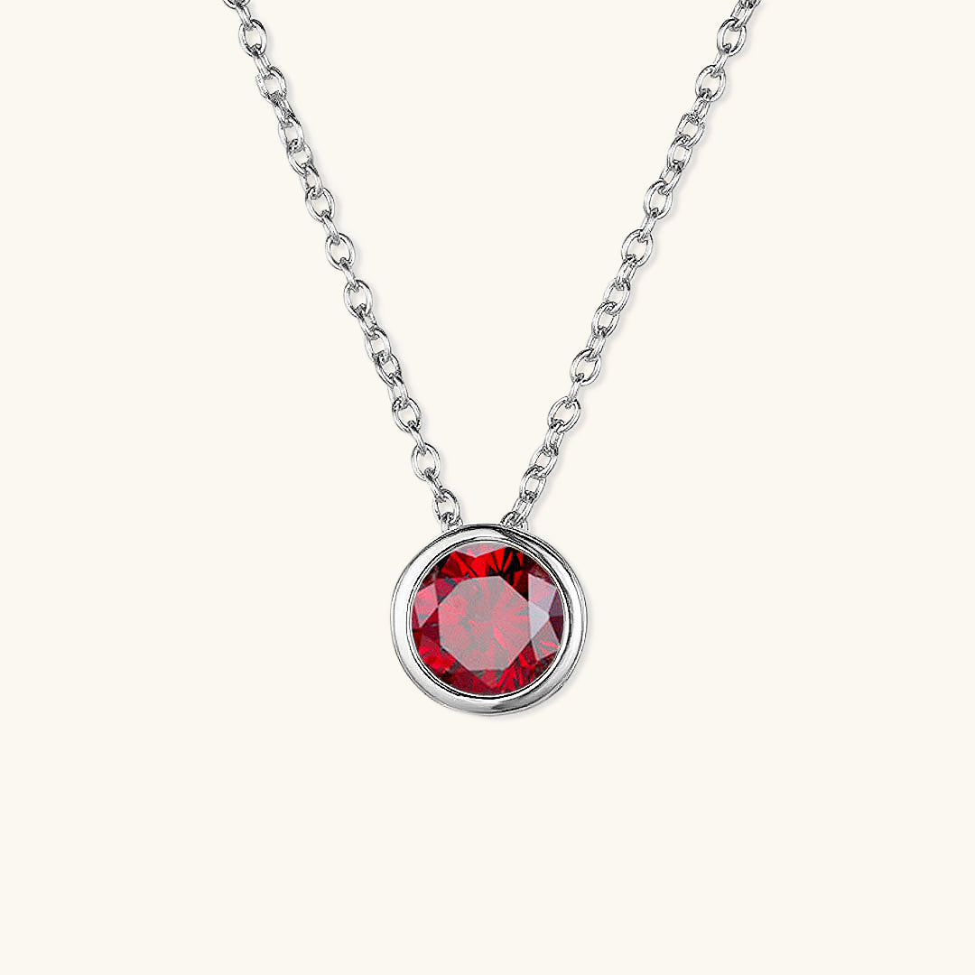 Birthstone Necklace | Personalized Gold Pendant with Gemstone 16