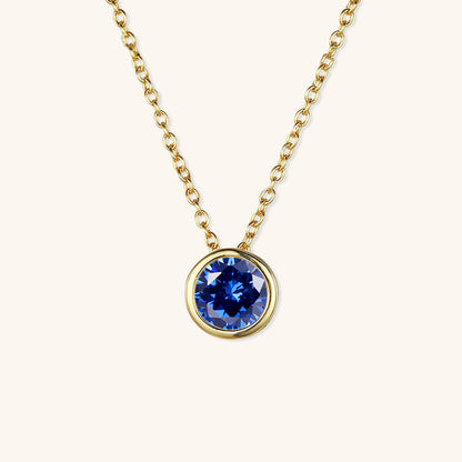 Birthstone Necklace | Personalized Gold Pendant with Gemstone 17