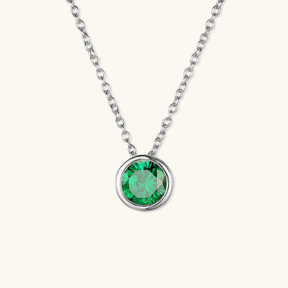 Birthstone Necklace | Personalized Gold Pendant with Gemstone 18