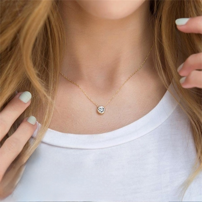 Birthstone Necklace | Personalized Gold Pendant with Gemstone 2