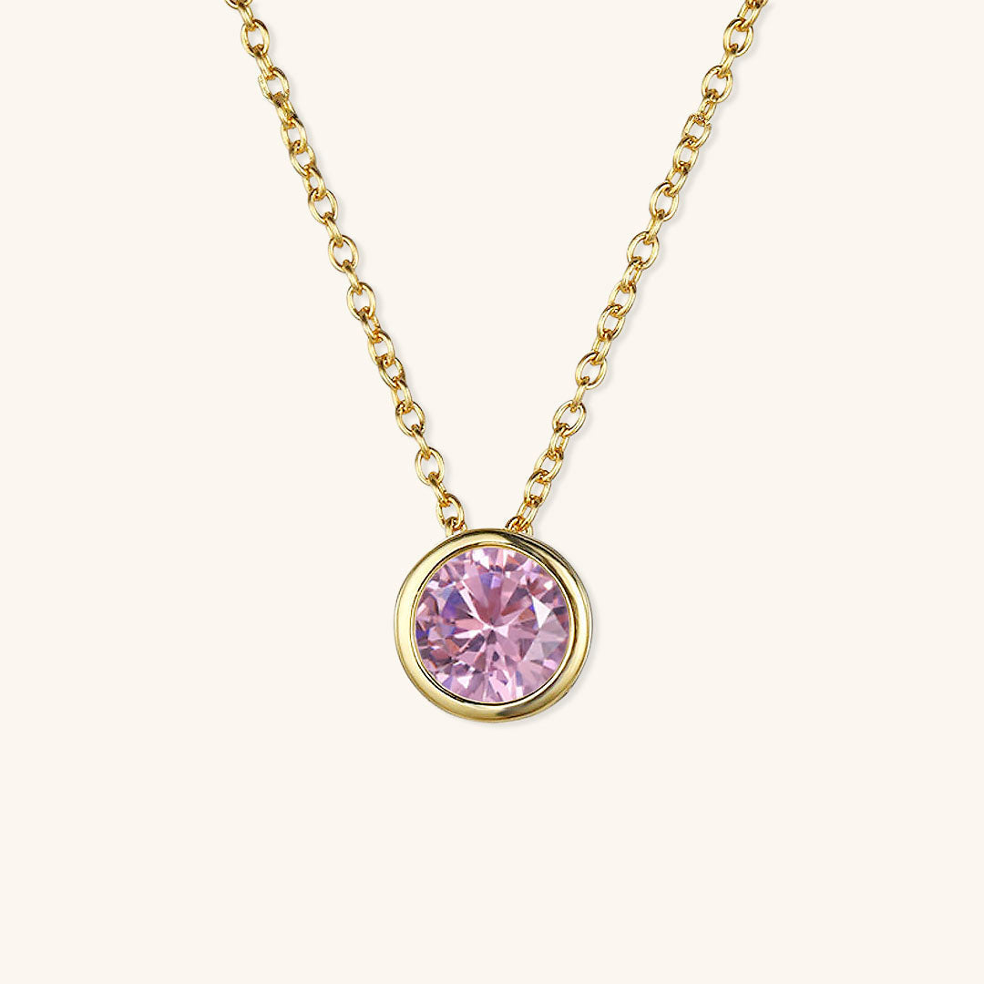 Birthstone Necklace | Personalized Gold Pendant with Gemstone 22